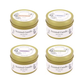Jascaela 4 Pack Essential Oil Scented Candle Set Long-Lasting Scented Candle Soybean Jar Candles Gift Box