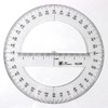 Round Protractor 360 Degree Plastic Measuring Tools Maths Organic Semicircle