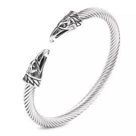 Small Heritage Viking Raven Cuff Huginn Muninn Bracelet Fits 6-7 inch Wrists Small Heritage