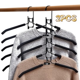 2 Pack Magic Hangers Space Saving Hangers Closet Space Saver Hanger Organizer