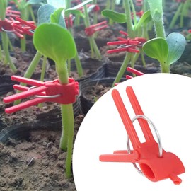 200 Pcs Gardening Work Easy Plant Round Mouth Grafting Clips Vegetable Clips Plant Grafting Clips for Cucumbers, Eggplants and Watermelon
