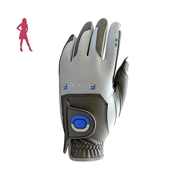 ZOOM Weather LH Women's Golf Gloves Charcoal/Silver/Blue