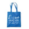 Love grows here (flower style) home statement [CM17FH] tote shopping