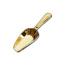 Kyoto long-established Uji Tea Specialty Store with measuring function gold teaspoon (tea spoon) for green tea, approx. 0.2 oz (4 g) per cup of green tea, about 0.06 oz (1.5 g) per cup of roasted tea