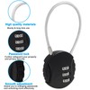 Waziaqoc 2 Pcs Wire Rope Lock, Mini Combination Lock, Wire