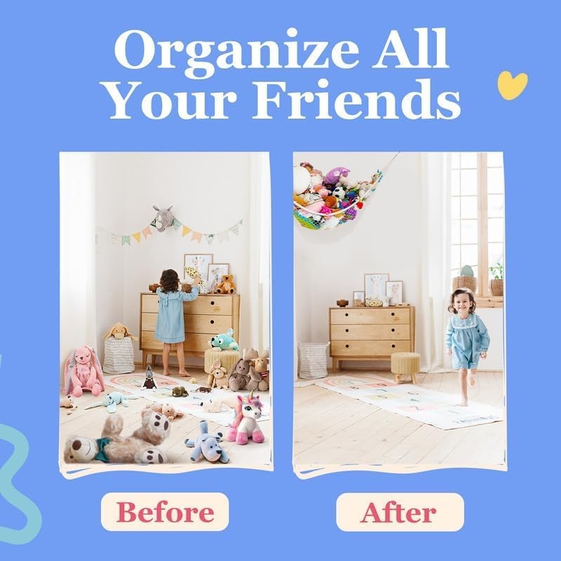 Lilly's Love Large Stuffed Animal Hammock | Corner Hanging Organizer,