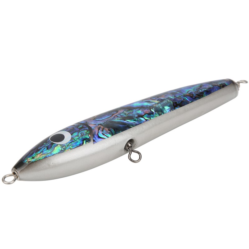 Fish Lure Abalone Shell Fishing Bait Wooden Crankbait for Tuna
