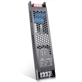 12V 25A 300W Universal Regulated Switching Power Supply, 100-250V AC to 12V DC Converter, LED Driver, Industrial Transformer, Adapter for Strip Light, Lamp, Radio