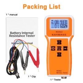 RC3563 200Ω 100V Handheld Portable Battery Internal Resistance Voltage Tester 3-digit Display Battery Tester High-precise True Four-wire AC Lithium Lead-acid Lithium Battery Detector