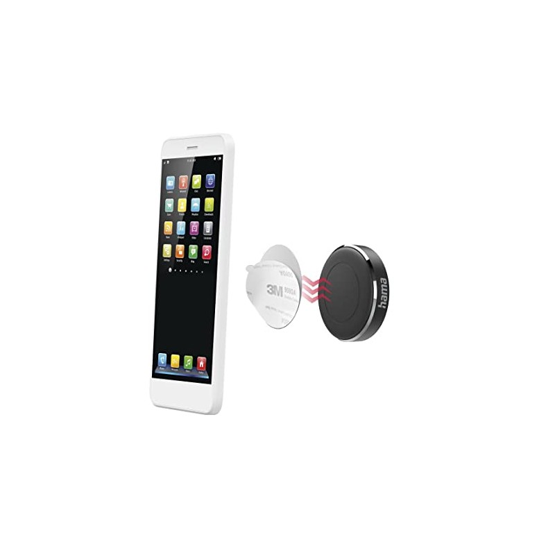 Hama Magnet Armaturenbrett Handy-Kfz-Halterung Magnetbefestigung, 360° drehbar