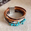 Boho Leather Wrap Bracelets for Women Heart Leather Bracelet Western