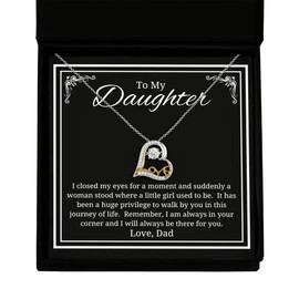 To My Daughter, Beautiful Cross Necklace, 925 Sterling Silver, Necklace Gifts From Dad, Father Daughter Necklace, Daughter Graduation Gift, Jewelry Gift For Daughter On Birthday, Christmas, Graduation