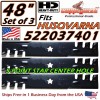 For Husqvarna COPPERHEAD 3-PACK 48" HD HUSQVARNA MULCHING GATOR BLADES