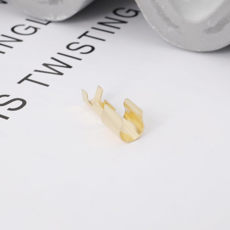 Micro Traders 50pcs 6x30mm Glass Fuse Holder Clips Connectors Brass