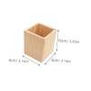 NUOBESTY 2pcs Wooden Geometric Pen Holders Pot Elegant Desktop Organizer