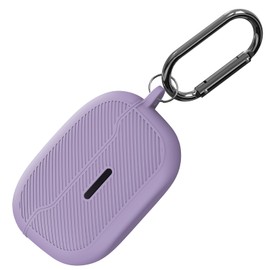 Silicone Protective Case Compatible with JBL Endurance Race, Portable Scratch Shock Resistant Cover with Carabiner [Front LED Visible] Light Taro Purple