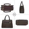 Purse and Handbags for Women, 3 Zip Compartments Tote Bag