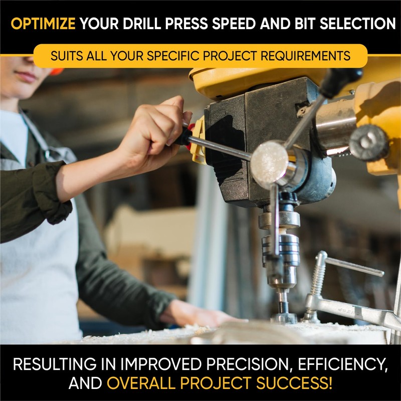 Magnetic Drill Press Chart Sign | USA Made | RPM