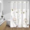 WITHLOC No Hook Shower Curtain with Snap in Liner -