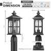 Darkaway Outdoor Post Lights, Exterior Post Lantern Lamp Waterproof Aluminum