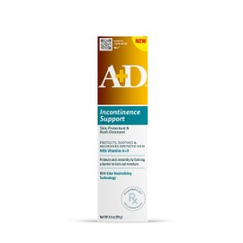 A+D Incontinence Support Skin Protectant & Rash Ointment – Treats & Prevents Incontinence Rash, Soothes Chafed Skin, Odor Neutralizing Technology - 3.5oz