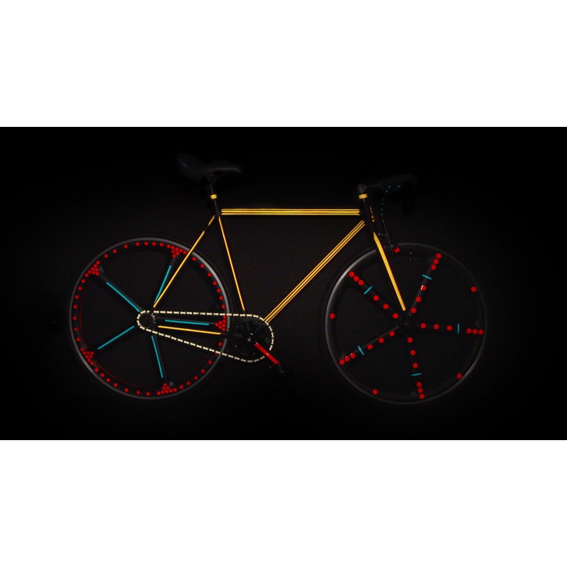 RydeSafe Reflective Decals Multi Stripes Kit Jumbo, White