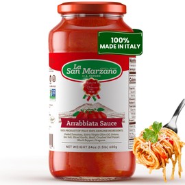 La San Marzano Arrabiata Sauce, 24 oz, Pasta Sauce Made in Italy, All Purpose Tomato Premium Quality, All Natural, Mediterranean Diet, Non GMO, Vegan, Gluten Free