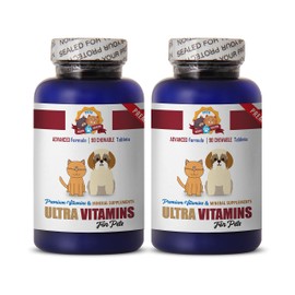 Dog Vitamins for Seniors - Ultra Vitamins - Pets - Dogs and Cats - Premium Formula - Healthy Treat - Dog Vitamin c - 180 Treats (2 Bottle)