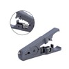 Multi-functional tool with round cable stripper, cable cutter, flat cable
