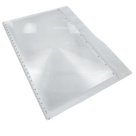 MAXIMIZE Acrylic Fresnel Magnifier | 10.75" x 8" Full Page | Dual-Sided Ruler & Multiple Magnifications | 2X, 3X, 4X, 5X, & 6X