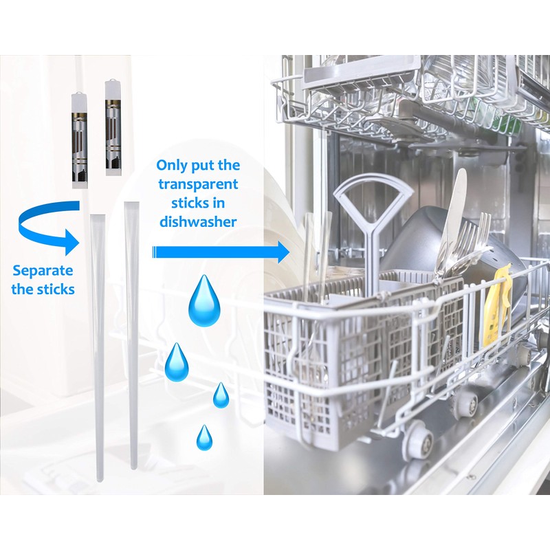 SaberStix LED Light Up Lightsaber Chopsticks - 4 Pairs, Red