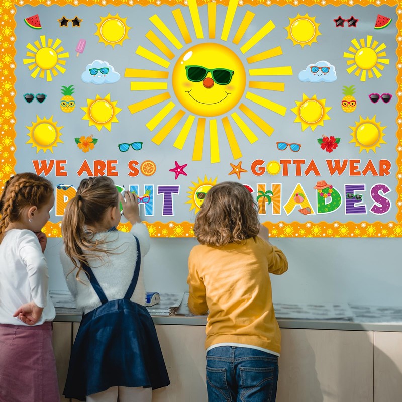 Sun Bulletin Board Set Sun Classroom Decoration Paper Cutout for