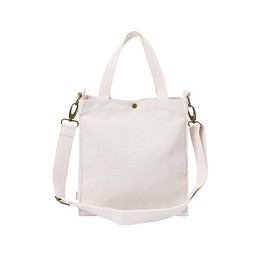 Augbunny Heavy Duty Canvas SMALL MINI SIZE Botton Closure Shoulder Crossbody Bag Lunch Bag Handbag Fashion Tote Multi Purpose Daily Use Casual Tote