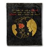 Premium Customized Beauty & Beast Blanket Gift for Valentine…… (Black,