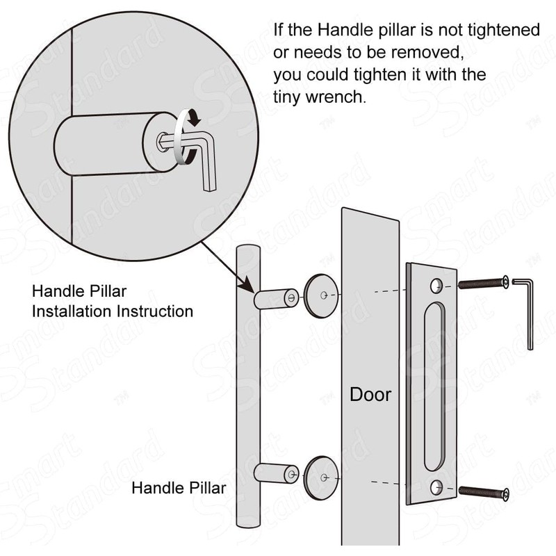 SMARTSTANDARD 12" Barn Door Handles,Sliding Barn Door Pull Handle Stainless