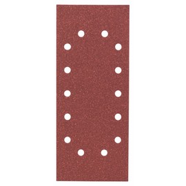 Bosch 2608605343 Sander Sheets for Wood, Clamped, 14 Hole, 115mm x 280mm, P80 Grit, Blue, Pack of 10