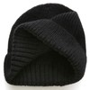 DOANNOTIUM Gorro corto de lana de invierno con puños, para