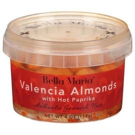Bella Maria Valencia Almonds with Smoked Paprika, 4 oz (Pack of 6)