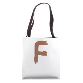 Creative Bold Leather Letter F - Design - Alphabet - Marker Tote Bag