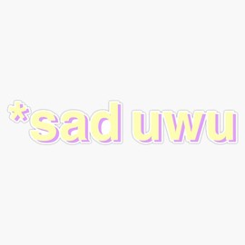 Magnet Sad Uwu Magnet Bumper Sticker Car Magnet Flexible Reuseable Magnetic Vinyl 5"