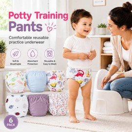 Toddler Boys Potty Training Underwear for Daytime Use – 6-Pack Absorbent Training Pants for Accidents