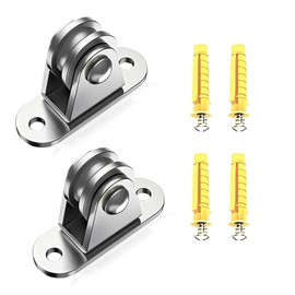 2 Pcs Washing Line Pulley Kit, Quiet Stainless Steel Pulley Block, Washing Line Kit for for Handling And Moving Sliding Wire Rope