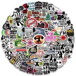 100Pcs Gym Workout and Weightlifting Stickers - Funny Fitness Stickers for Teens Adults, Waterproof for Water Bottles Laptop Car