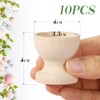 BOFUNX Pack of 10 Wooden Egg Cups for Painting, Easter