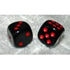 Black Deluxe Opaque Dice Pair