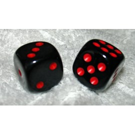 Black Deluxe Opaque Dice Pair