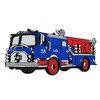 Fire Brigade Car Blue Iron-On Patch Iron-On Patch USA Appliqué