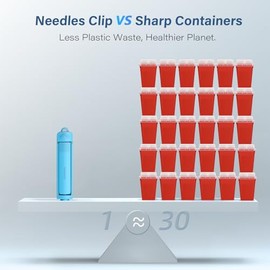 Sharps Container, Needles Clip for Syringes with Needle Sharps Containers for Home and Travel Use (1 Pack)