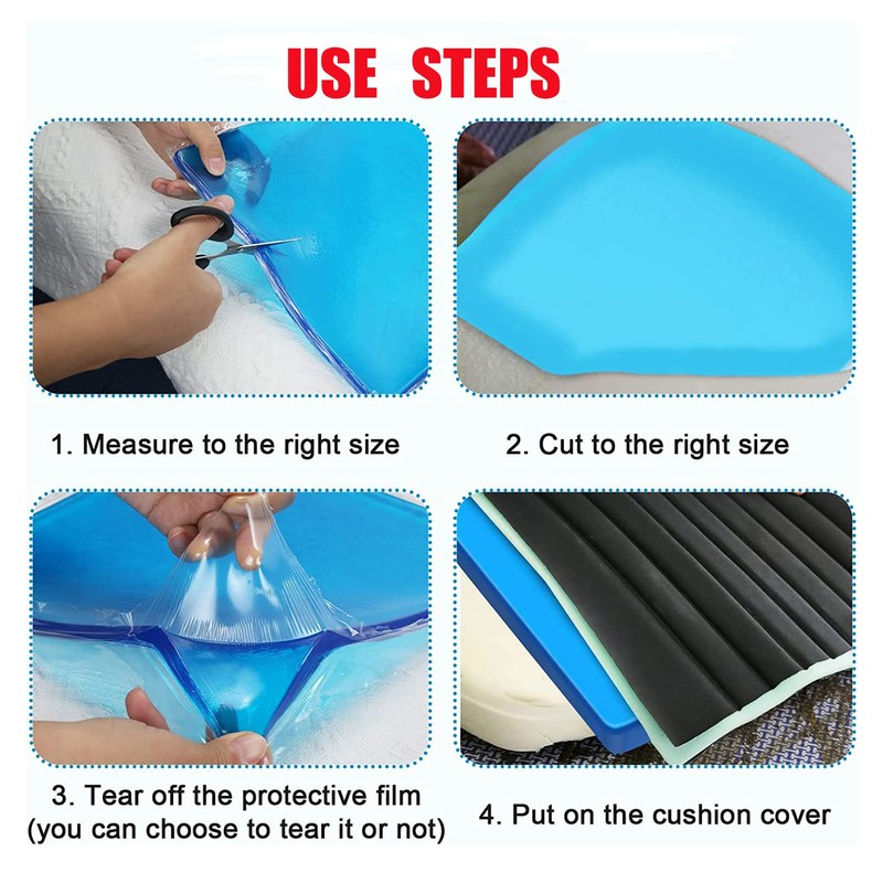 Motorcycle Seat Gel Pad Car Driver Seat Cushion Shock Absorption