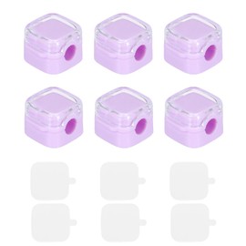 MECCANIXITY 6pcs Magnetic Cable Clips for Desk, Strong Adhesive Wire Holder Keeper Cord Holders Organizer Hide Phone USB Cable Management for Home Office Charging Cable, Purple